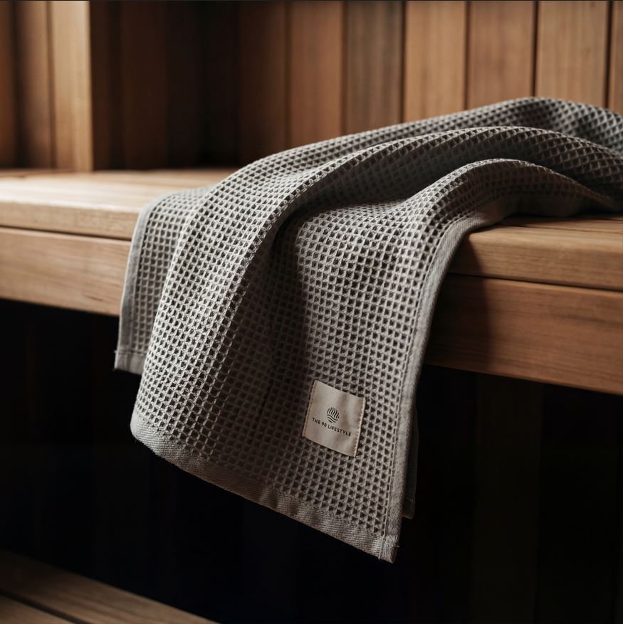 Sauna Waffle Towel - 100% Cotton - The 90 Lifestyle